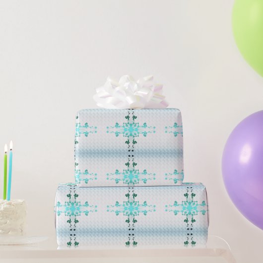 Papier Cadeau Croix de fleurs (Cadeaux de fête)