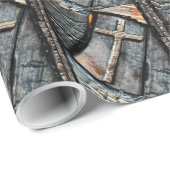 Papier Cadeau Croix de protection (Coin rond)