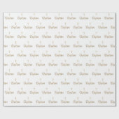 Papier Cadeau Croix d'or Baptême Répéter motif Christian (Plat)