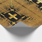 Papier Cadeau Croix d'or fractée (Coin)