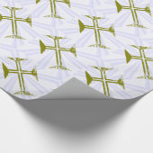 Papier Cadeau Croix dorée détruite (Coin)