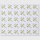 Papier Cadeau Croix dorée détruite (Plat)