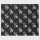 Papier Cadeau Croix gothique Lune GraveYard avec Corbeaux (Plat)