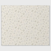 Papier Cadeau Croix mariale florale catholique (Plat)