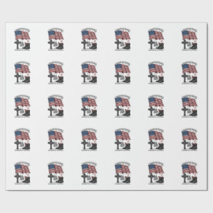 Papier Cadeau Croix Mémorielle Patriotique Bottes Chemise Drapea