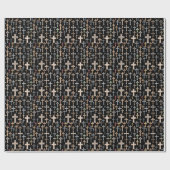 Papier Cadeau Croix - Noir (Plat)