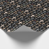 Papier Cadeau Croix - Noir (Coin)