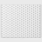 Papier Cadeau Croix noire et blanche de trois clous (Plat)