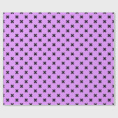 Papier Cadeau Croix noire sur lilas (Plat)