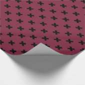 Papier Cadeau Croix noire sur mûrier (Coin)