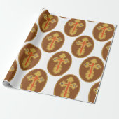 Papier Cadeau Croix orthodoxe orientale (Déroulé)