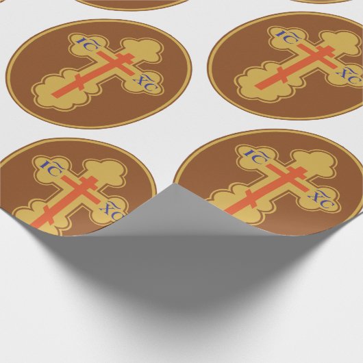 Papier Cadeau Croix orthodoxe orientale (Coin)