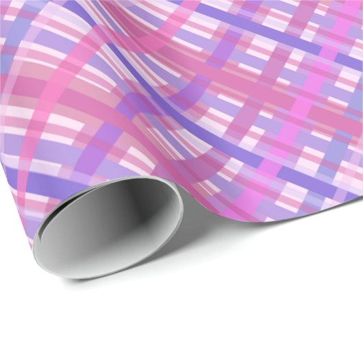 Papier Cadeau croix rose (Coin rond)