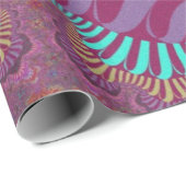 Papier Cadeau Croix rose et Plum (Coin rond)