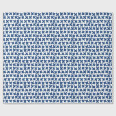 Papier Cadeau Croix Shibori : Indigo Batik Motif (Plat)