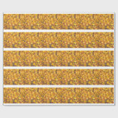 Papier Cadeau croquant jaune (Plat)