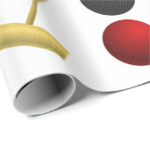 Papier Cadeau Croquet Equipment Set Mallet Balls Hoops (Coin rond)