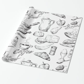 Papier Cadeau Croquis de café