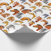 Papier Cadeau Croquis de chevaux (Coin)