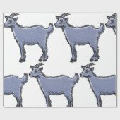 Papier Cadeau Croquis de chèvre gris (Plat)