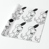 Papier Cadeau Croquis de chien (Déroulé)