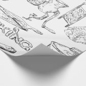 Papier Cadeau Croquis de cuisine (Coin)