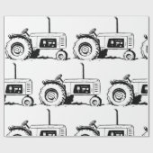 Papier Cadeau Croquis du tracteur (Plat)