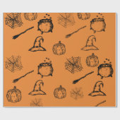 Papier Cadeau Croquis Halloween (Plat)