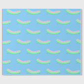 Papier Cadeau Croûte de pastèque et semences Kawaii (Plat)