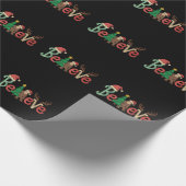 Papier Cadeau Croyez Bigfoot Sasquatch Père Noël Reindeer Noël (Coin)