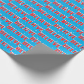 Papier Cadeau CROYEZ le texte avec des flocons de neige sur aqua (Coin)