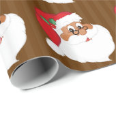 Papier Cadeau Croyez-vous en père noël noir ? (Coin rond)