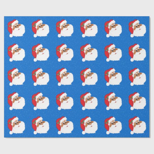 Papier Cadeau Croyez-vous en père noël noir ? (Plat)