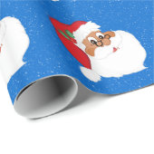Papier Cadeau Croyez-vous en père noël noir ? (Coin rond)