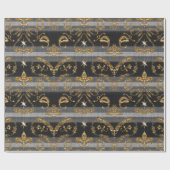 Papier Cadeau Cru élégant de Shangles de Noël victorien chic (Plat)