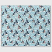 Papier Cadeau Cruise Nautical Patriotic Pattern  (Plat)