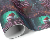 Papier Cadeau Cthlhu Horreur Noël Lovecraft (Coin rond)