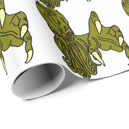 Papier Cadeau Cthulhu (Coin rond)