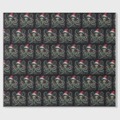 Papier Cadeau Cthulhu Horreur Noël (Plat)