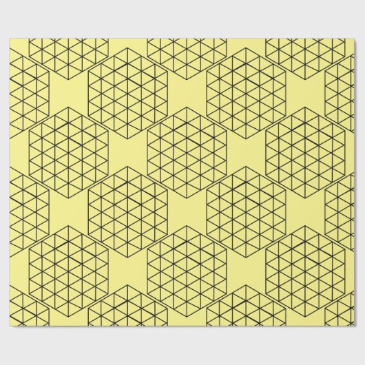 Papier Cadeau Cube 3D géométrique Thunder_Cove (Plat)