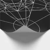 Papier Cadeau Cube de Métatron Noir & Blanc (Coin)