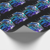 Papier Cadeau Cube de puzzle chromé futuriste (Coin)