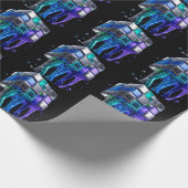 Papier Cadeau Cube de puzzle chromé futuriste (Coin)