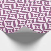 Papier Cadeau Cube Déco géométrique violet chaud (Coin)