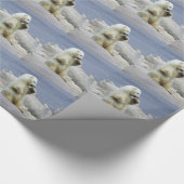 Papier Cadeau Cube d'ours polaire et glace arctique (Coin)