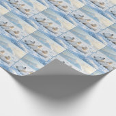 Papier Cadeau Cube D'Ours Polaire Sur Glace (Coin)