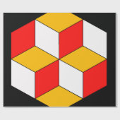 Papier Cadeau cubes 3d (Plat)