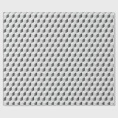 Papier Cadeau Cubes 3D en nuances de gris (Plat)