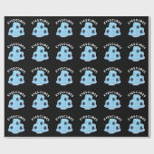 Papier Cadeau Cubes d'yeux amusant pistolet à glace foncé BG (Plat)