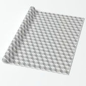 Papier Cadeau Cubes ombrés gris clair 3D (Déroulé)